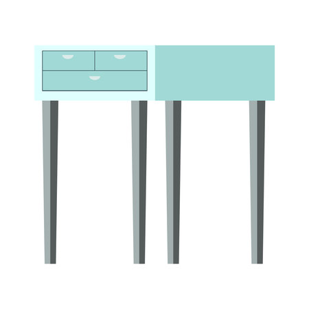 Desk Flat Illustrationのイラスト素材