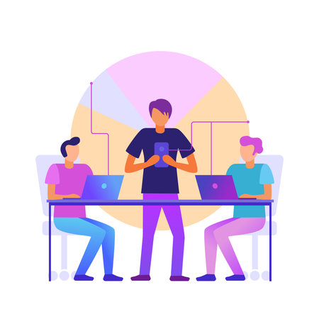 Modern Technology Flat Conceptのイラスト素材