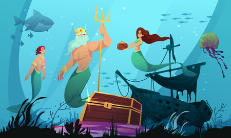 Underwater World Conceptのイラスト素材