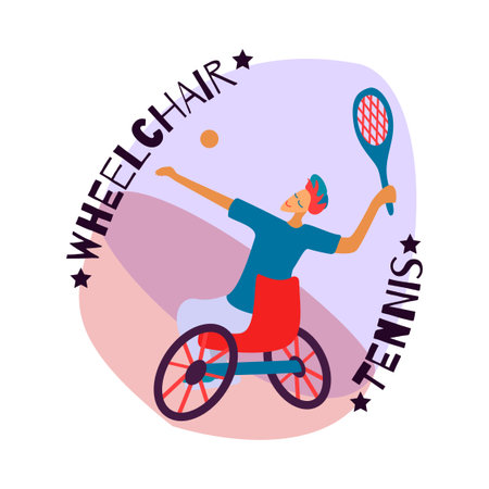 Disabled People Sport Emblemのイラスト素材