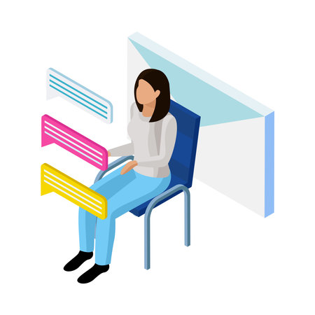 Online Communication Conceptのイラスト素材