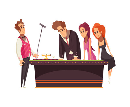 People In Casino Illustrationのイラスト素材