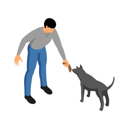 Isometric Cynologist Iconのイラスト素材