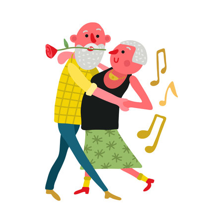 Elderly People Compositionのイラスト素材