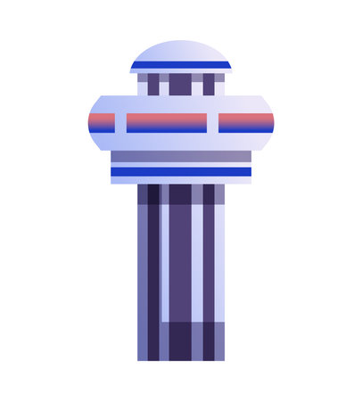 Flat Airport Towerのイラスト素材