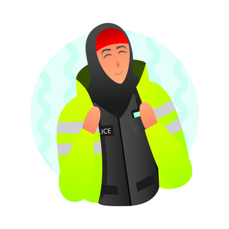 Muslim Woman Profession Iconのイラスト素材