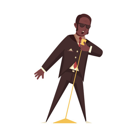 Cartoon Jazz Singerのイラスト素材