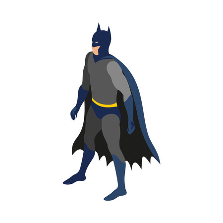 Isometric Batman Illustrationのイラスト素材