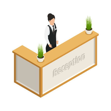 Hotel Reception Iconのイラスト素材