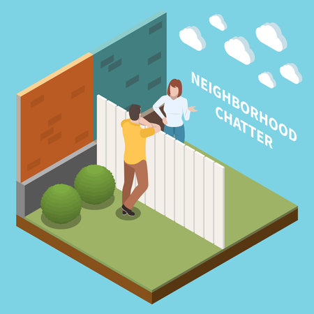Neighbor Isometric Conceptのイラスト素材