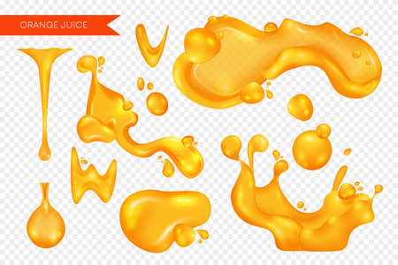 Realistic Orange Liquidのイラスト素材