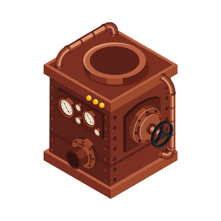 Isometric Steampunk Mechanismのイラスト素材