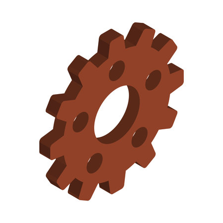 Isometric Gear Iconのイラスト素材