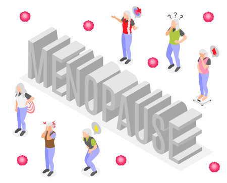 Menopause Symptoms Compositionのイラスト素材