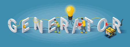 Electric Generator Conceptのイラスト素材