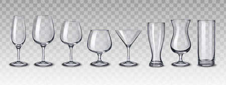 Glassware For Drinks Setのイラスト素材