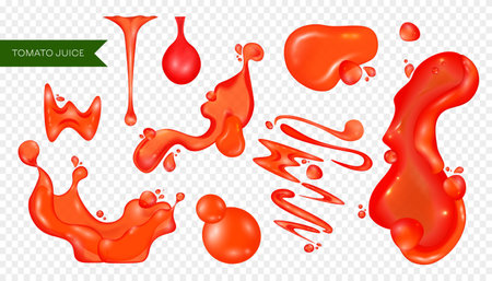 Realistic Tomato Juiceのイラスト素材