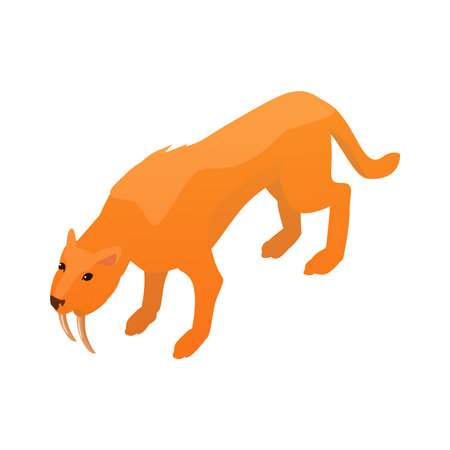 Sabre Toothed Tiger Compositionのイラスト素材