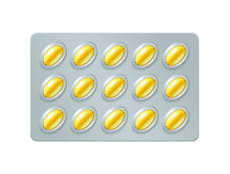 Vitamin Pills Blister Compositionのイラスト素材