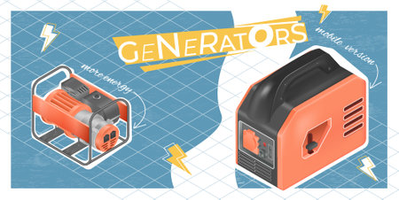 Electric Power Generators Collageの写真素材