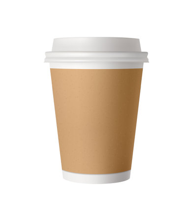 Brown Takeout Cup Compositionのイラスト素材