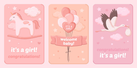 Baby Shower Cartoonのイラスト素材