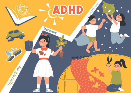 Hyperactive Child Collageのイラスト素材