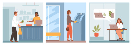 Money Evolution Flatのイラスト素材