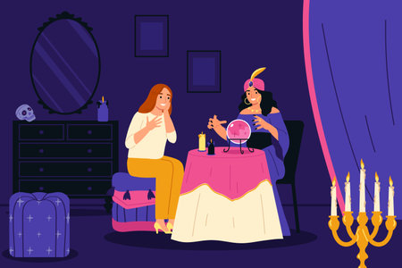 Fortune Telling Illustrationのイラスト素材