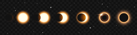 Eclipse Stages Realisticのイラスト素材