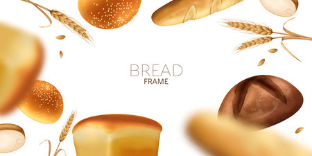 Bakery Horizontal Frameのイラスト素材