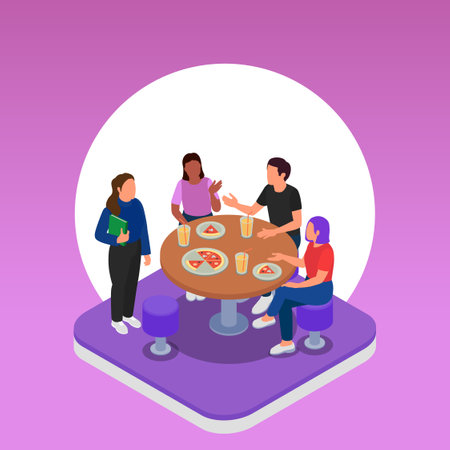 Teenagers Concept Illustrationのイラスト素材