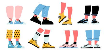 Legs Wearing Sport Shoesのイラスト素材