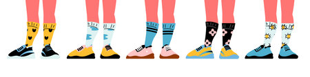 Legs Wearing Sneakersのイラスト素材