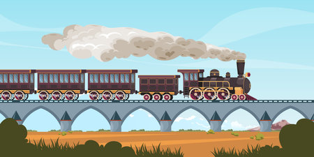 Passenger Carriage Backgroundのイラスト素材