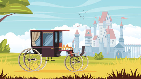 Vintage Carriage Background Illustrationのイラスト素材