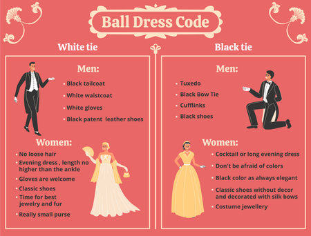 Royal Ball Infographic Setのイラスト素材