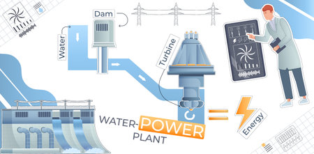Hydro Station Collageのイラスト素材