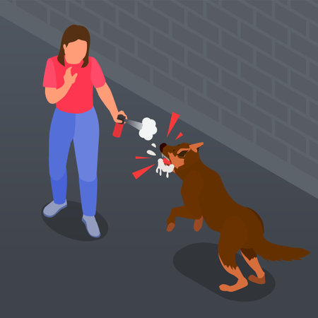 Self Defence Isometric Conceptのイラスト素材