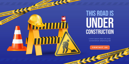 Under Construction Realistic Poster