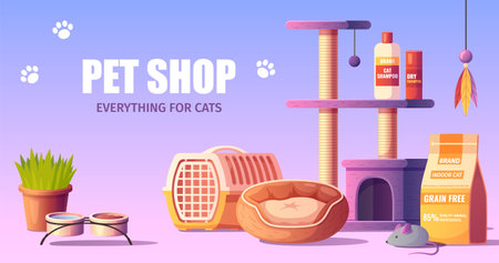 Pet Shop Posterのイラスト素材