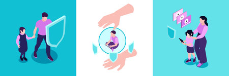 Parental Control Design Conceptのイラスト素材