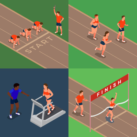 Running People Design Conceptのイラスト素材