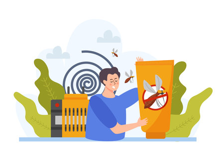 Mosquito Coil Cream Compositionのイラスト素材