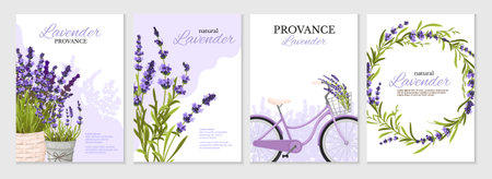 Lavender Poster Setのイラスト素材