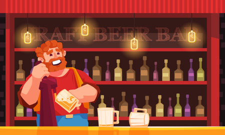 Beer Cartoon Posterのイラスト素材