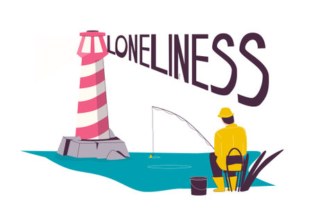 Loneliness Text Compositionのイラスト素材