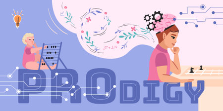Prodigy Flat Collage Compositionのイラスト素材