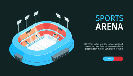 Isometric Sports Arena Bannerのイラスト素材