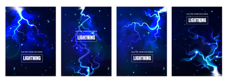 Lightning Poster Setのイラスト素材